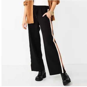 Nine West Work Casual Side-Stripe Wide-Leg Pants